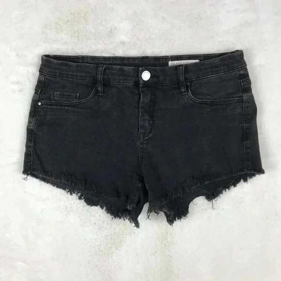 BLANKNYC Washed Black LITTLE QUEENIE Cut-off Jean Shorts 28 - Picture 1 of 9
